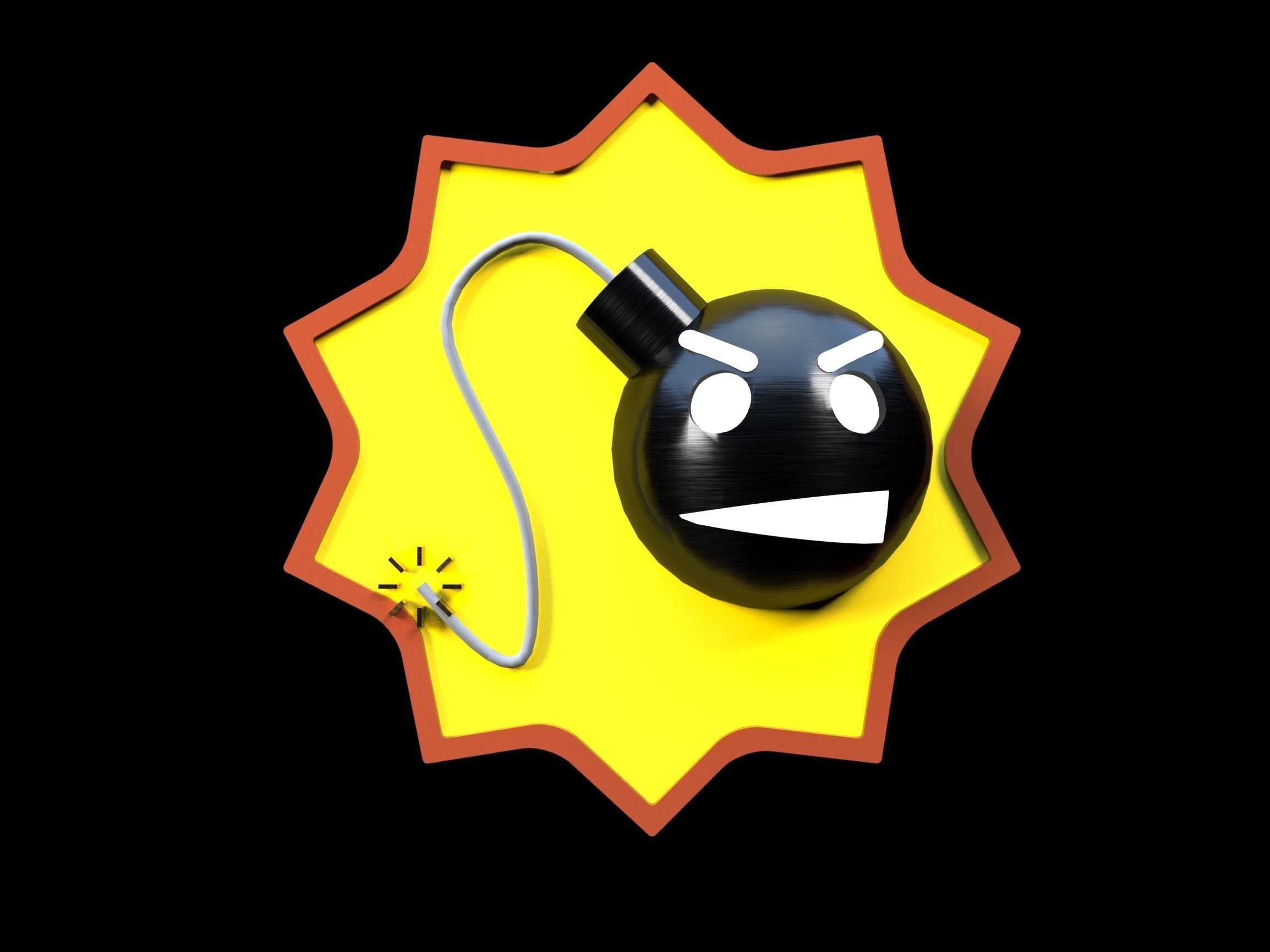 Serious Sam icon 3D model_1
