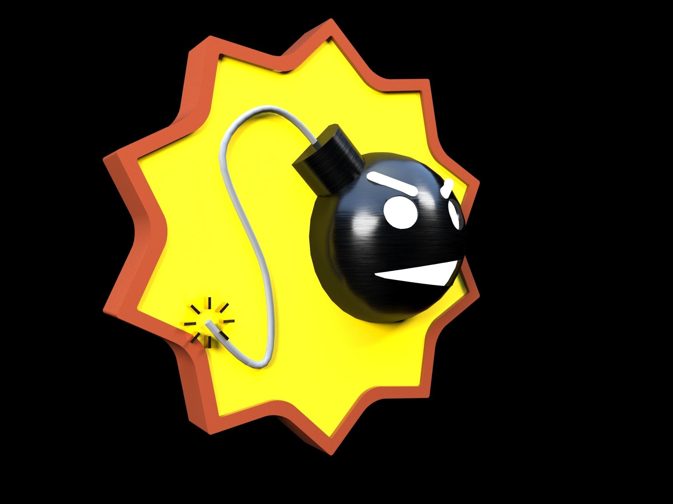 Serious Sam icon 3D model_3