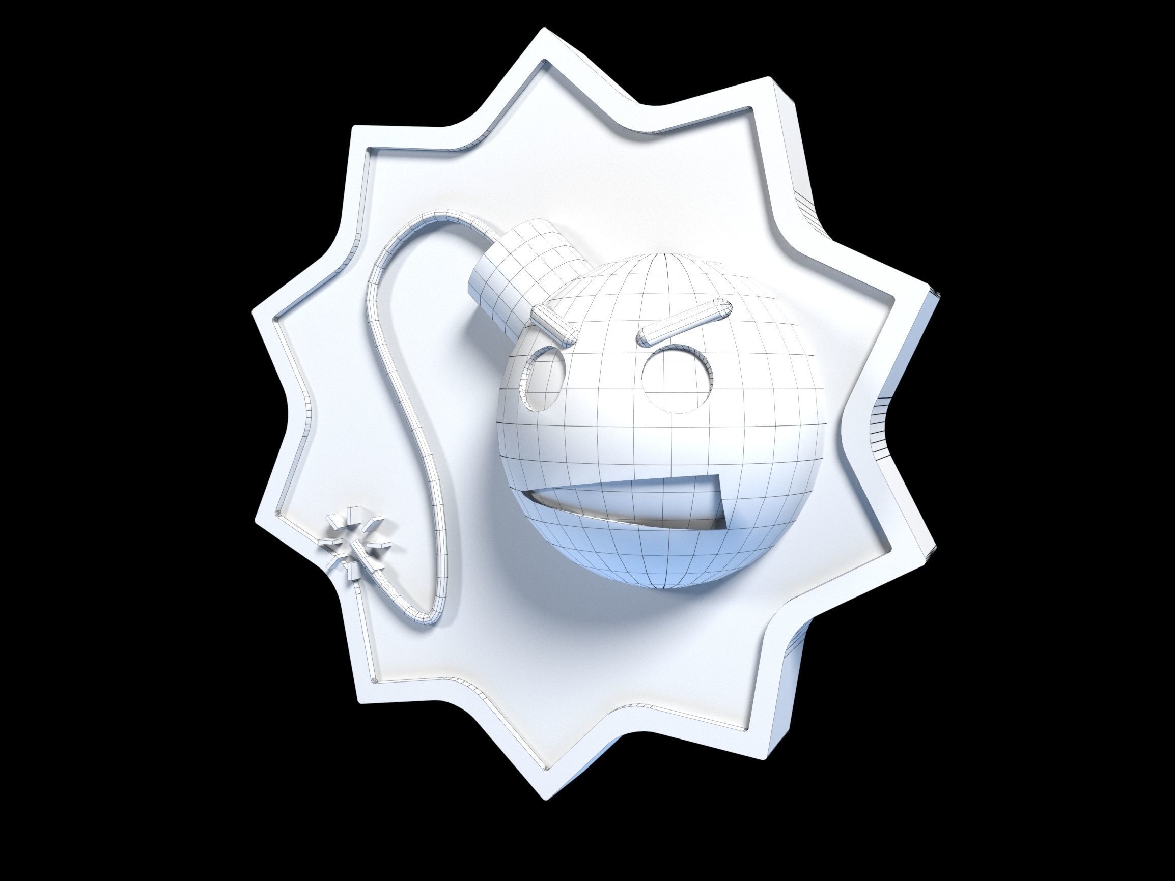 Serious Sam icon 3D model_8