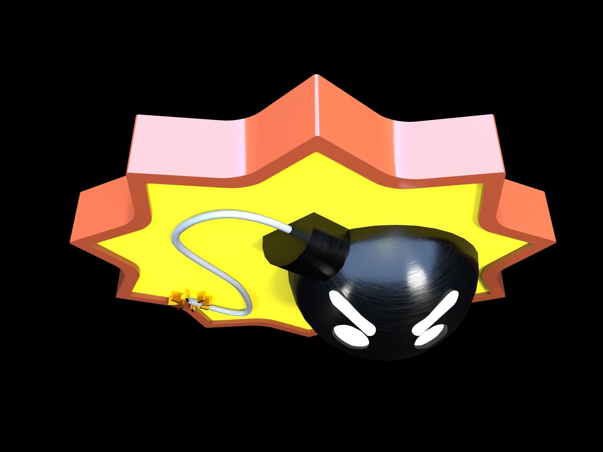 Serious Sam icon 3D model_6