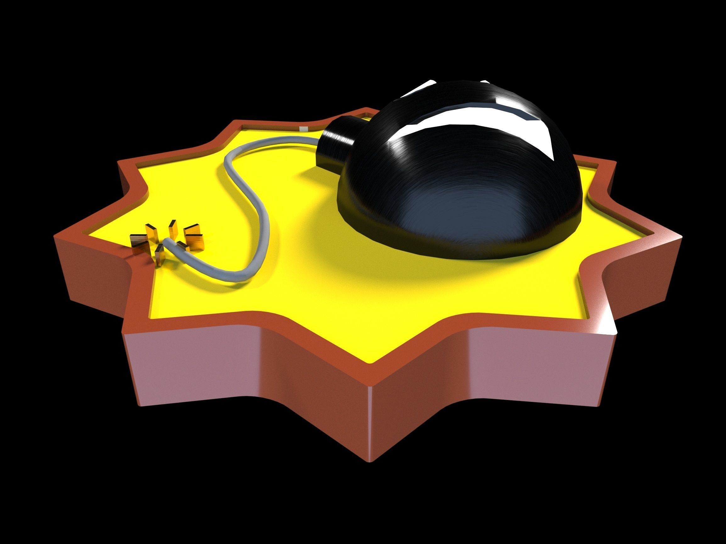 Serious Sam icon 3D model_7