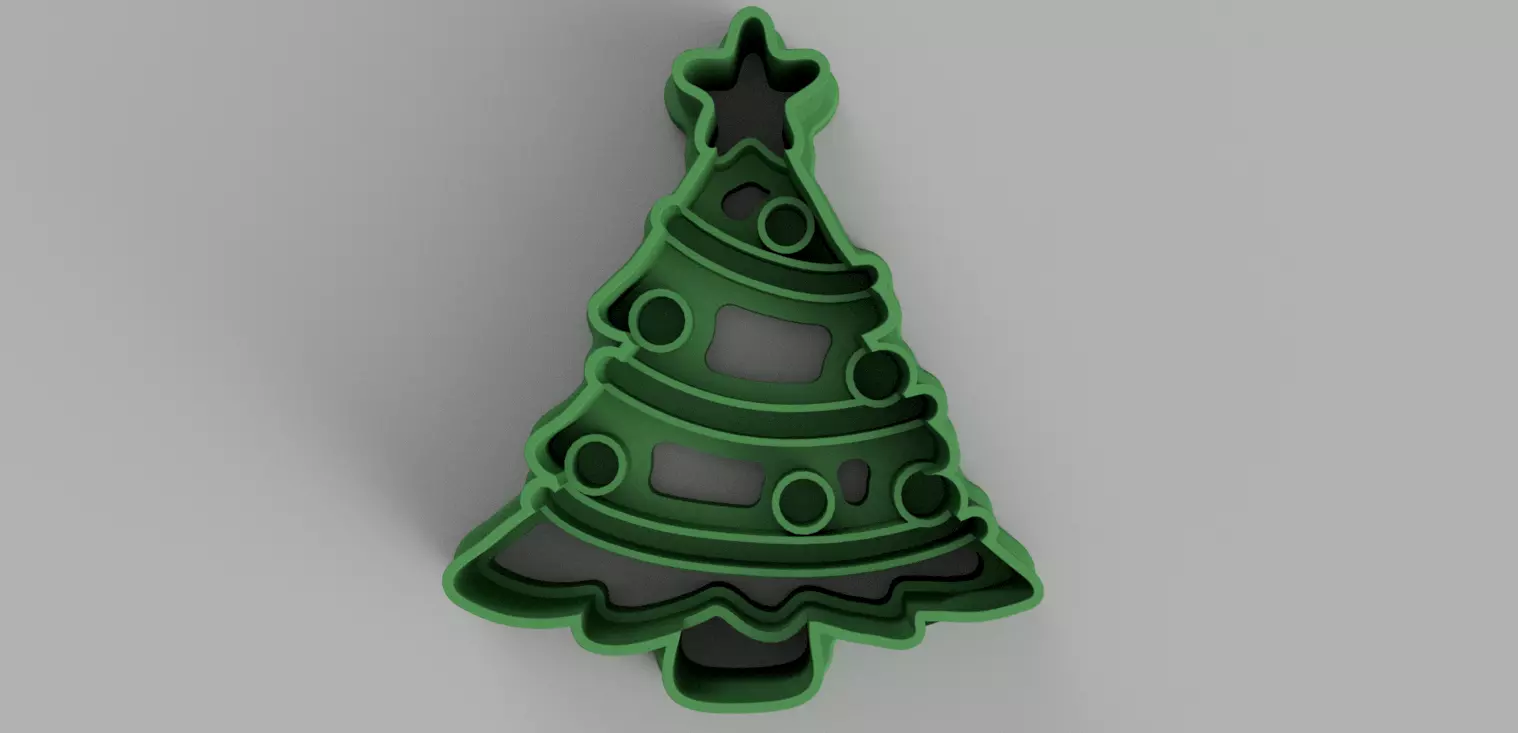 CHRISTMAS TREE COOKIE CUTTER 3D print model_0