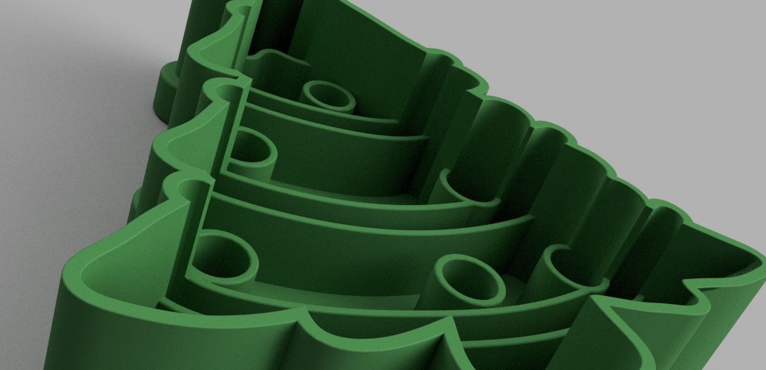 CHRISTMAS TREE COOKIE CUTTER 3D print model_2