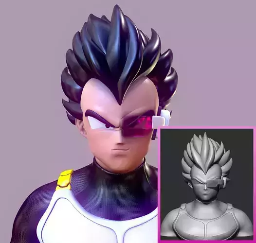 VEGETA DRAGON BALL Z - 3d print model 3D print model