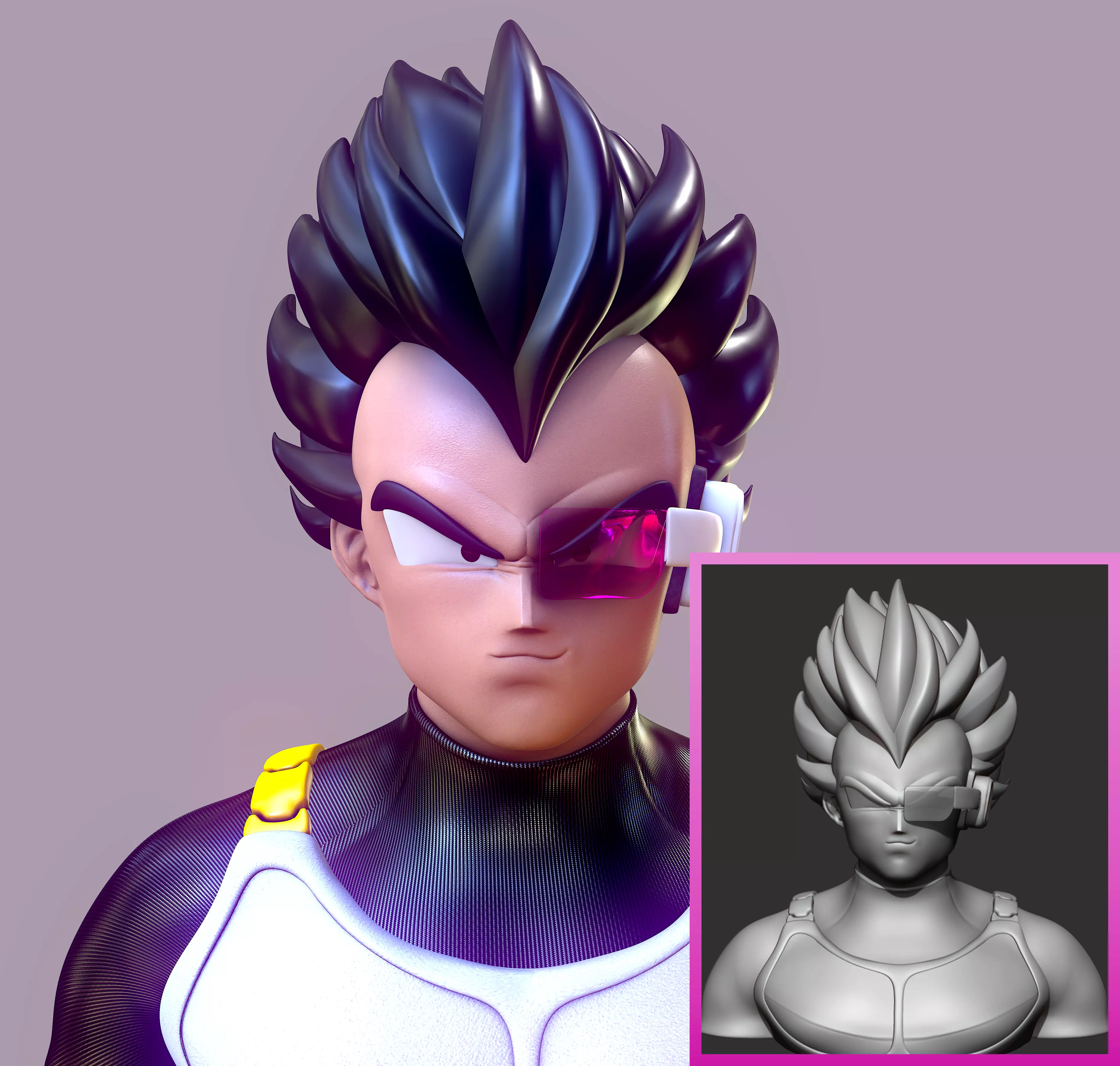 VEGETA DRAGON BALL Z - 3d print model 3D print model 3D model_0