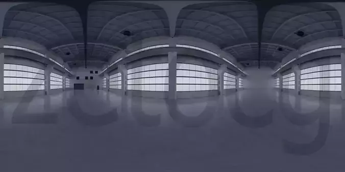 HDRI - Factory Hall Interior 3 Texture