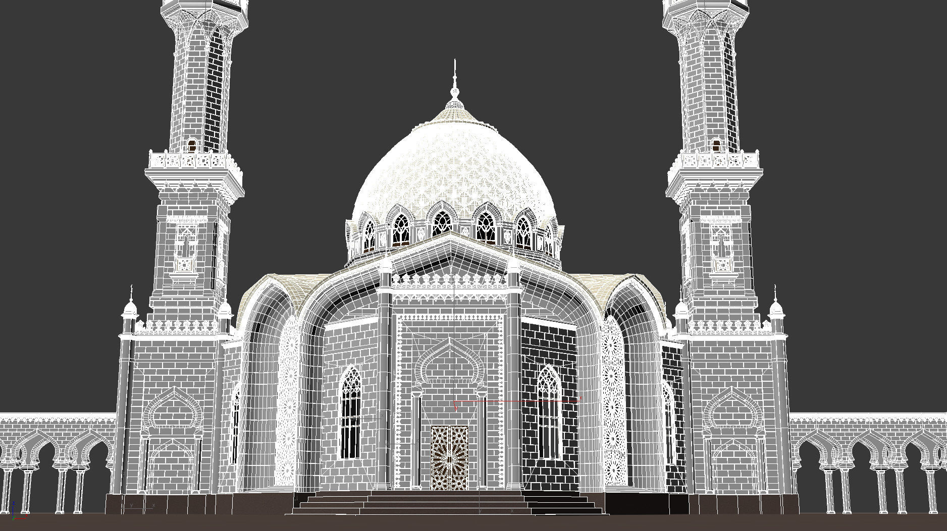 The White Mosque 3D model_7