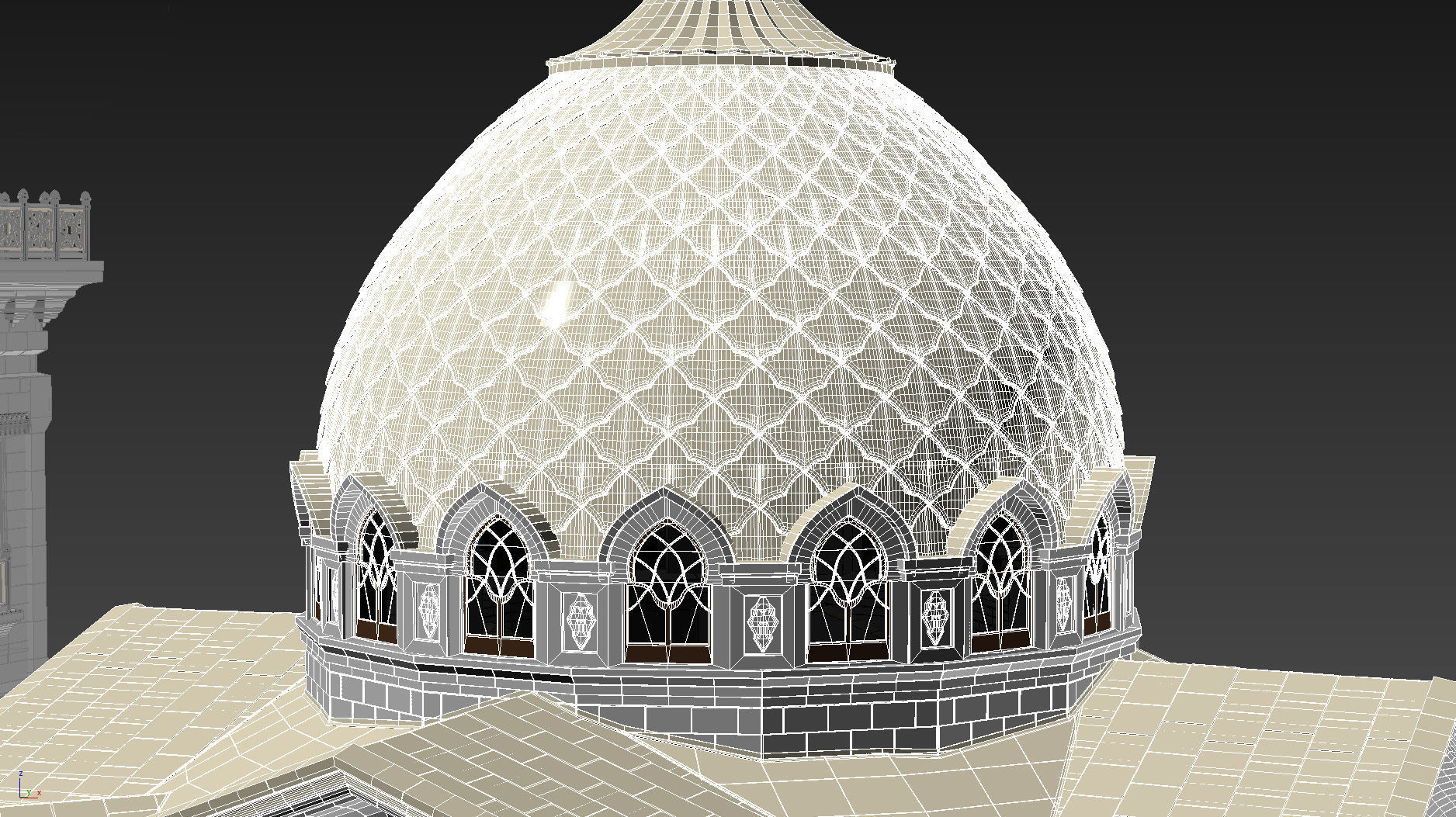The White Mosque 3D model_10