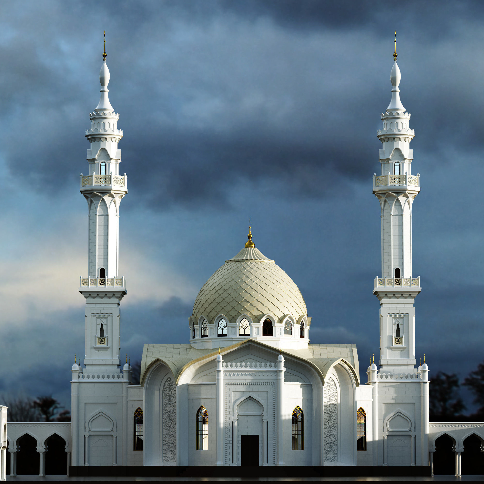 The White Mosque 3D model_3