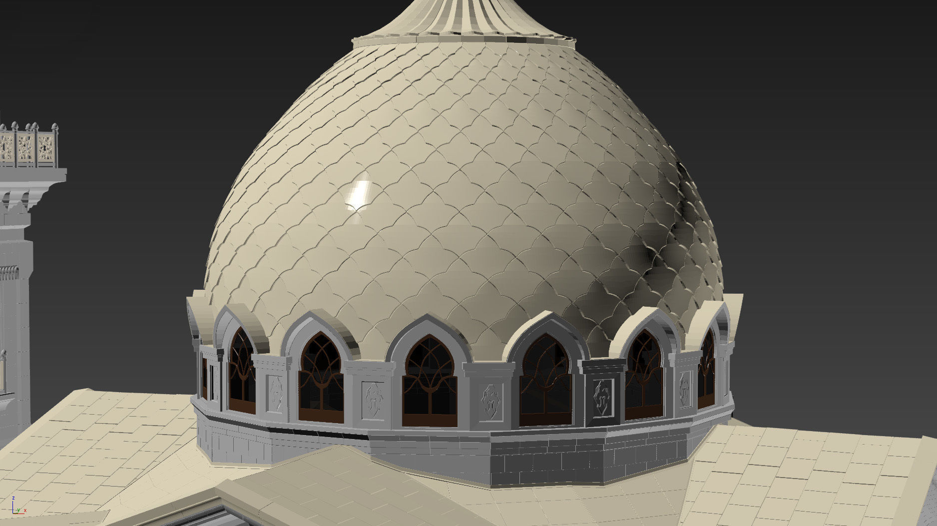 The White Mosque 3D model_6
