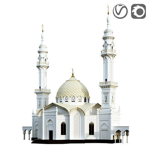 The White Mosque 3D model