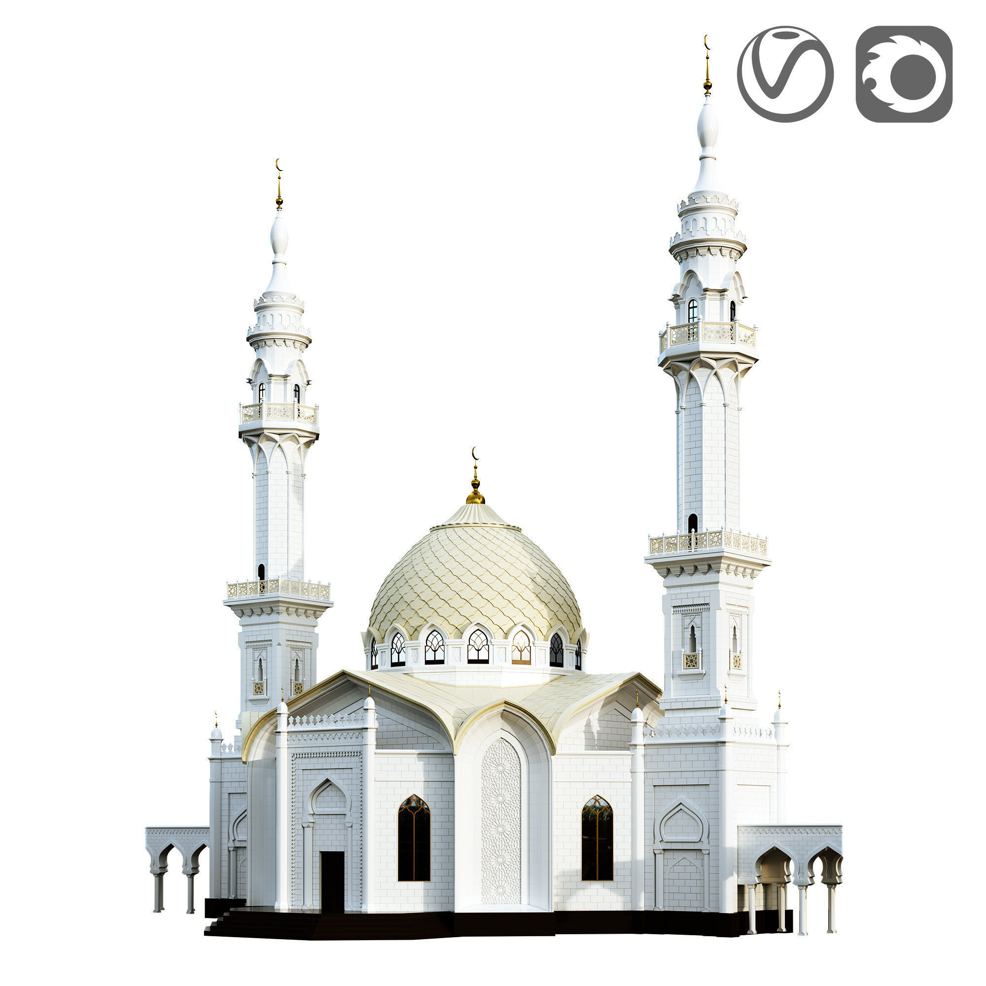 The White Mosque 3D model_0