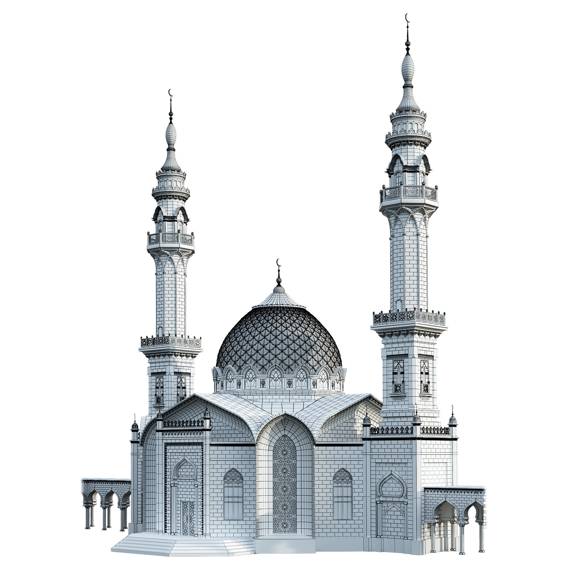 The White Mosque 3D model_1
