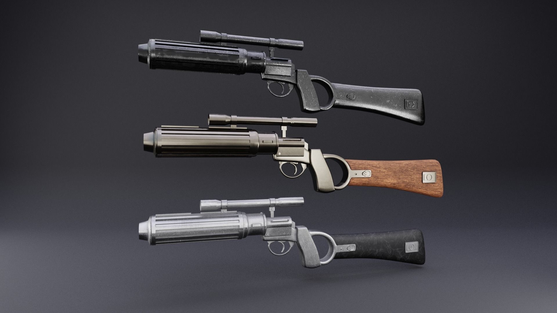 Blaster Rifle 3D model_2