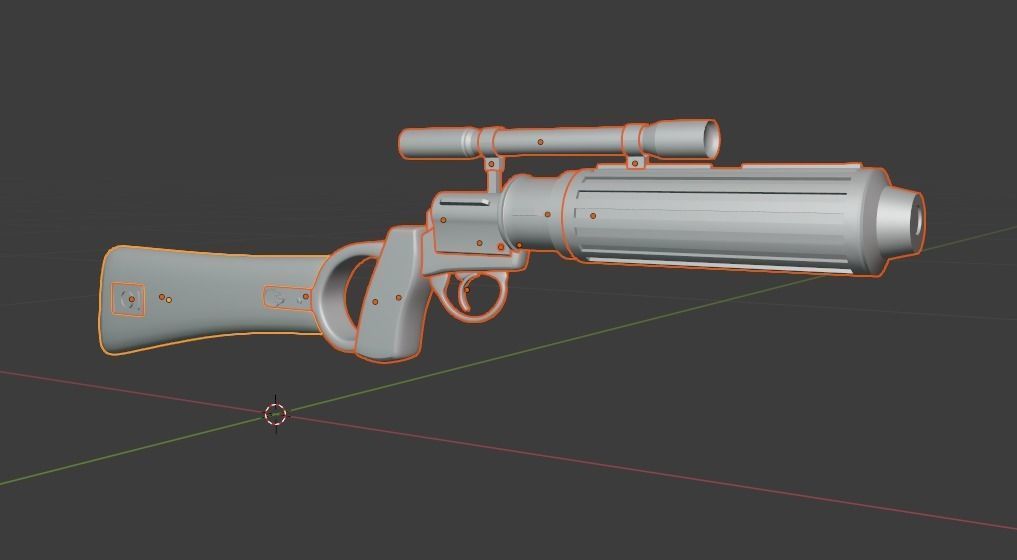Blaster Rifle 3D model_6