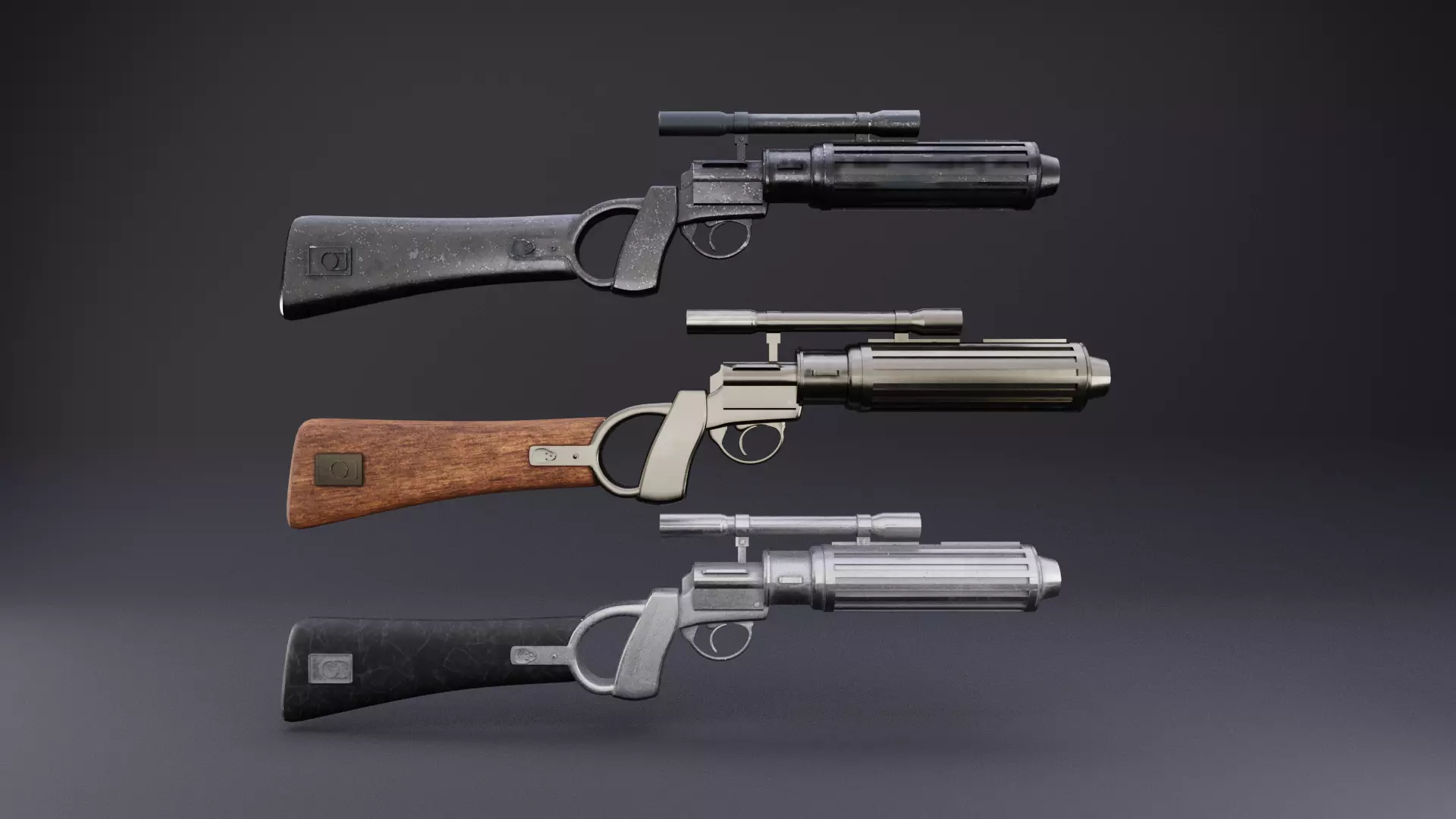 Blaster Rifle 3D model_0