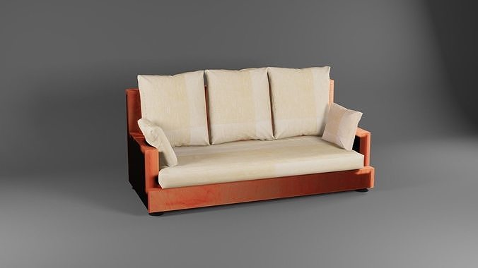 Low poly Sofa Low-poly 3D model
