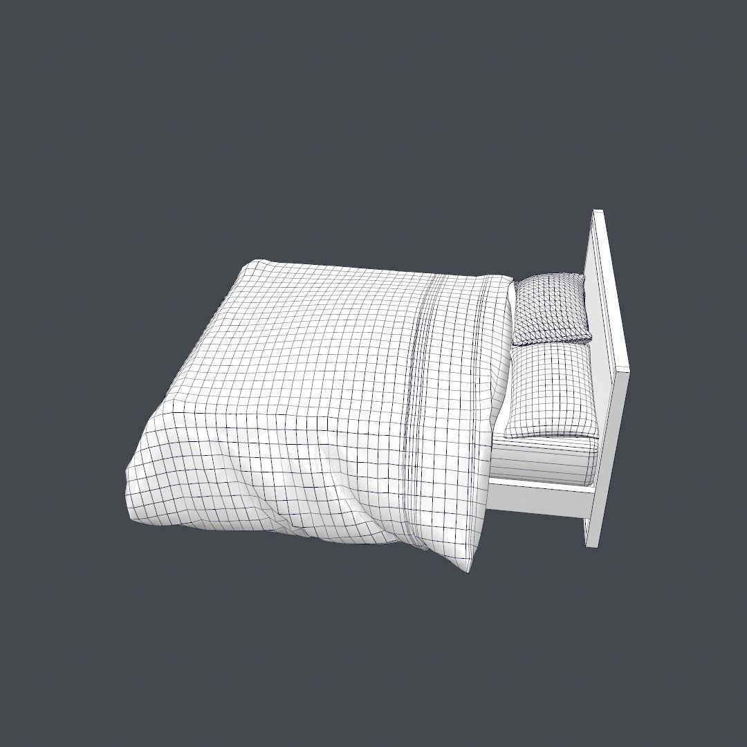 Bed furniture 3D model_5