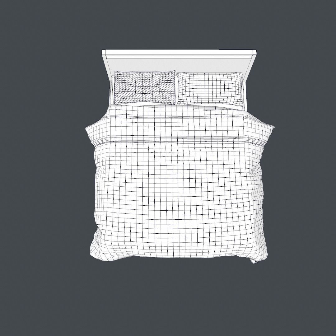 Bed furniture 3D model_6