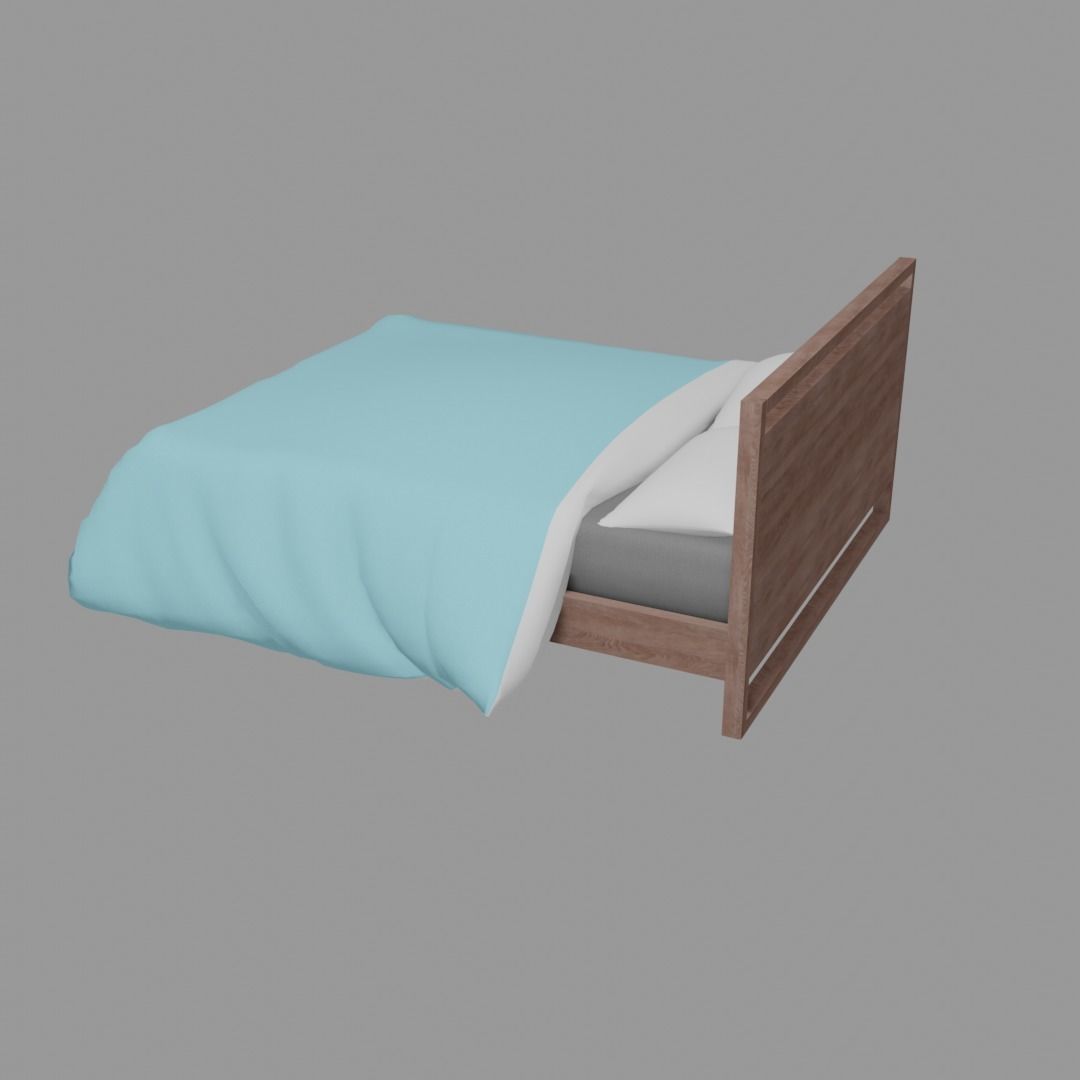 Bed furniture 3D model_1