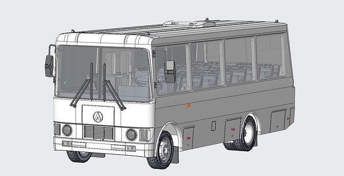 3D print Bus LAZ A073 USSR M 43 3D print model