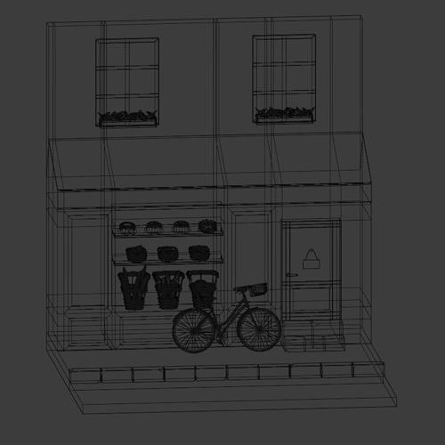 Bakery - Pastry Low-poly 3D model 3