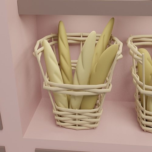 Bakery - Pastry Low-poly 3D model 7