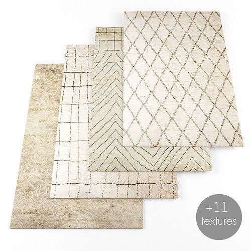 Rugs collection 008 Low-poly 3D model