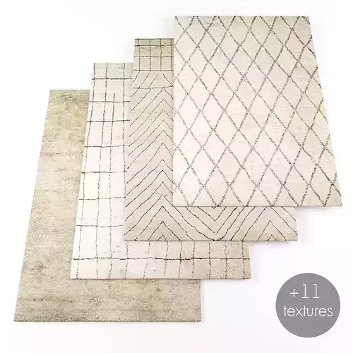 Rugs collection 008 Low-poly 3D model