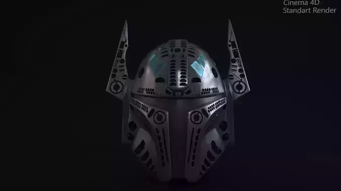 Mandalorian Helmet PBR Low-poly 3D model
