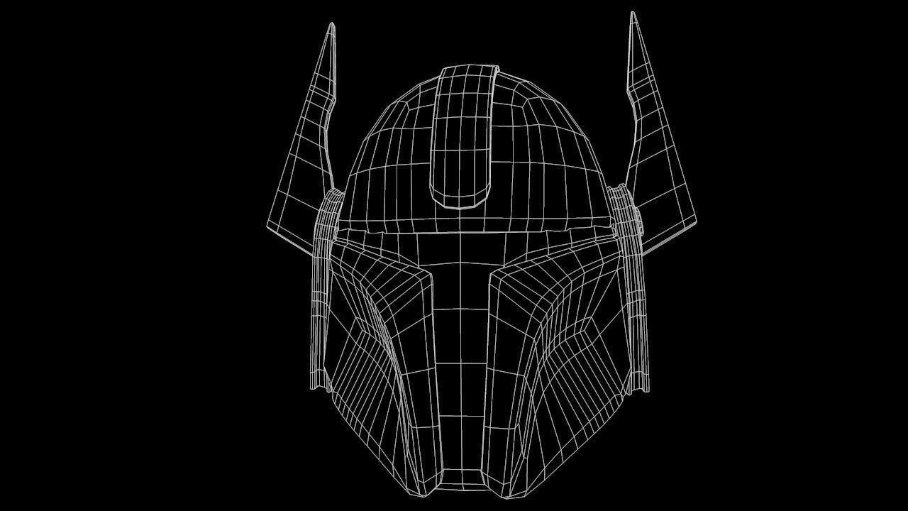 Mandalorian Helmet PBR Low-poly 3D model_14