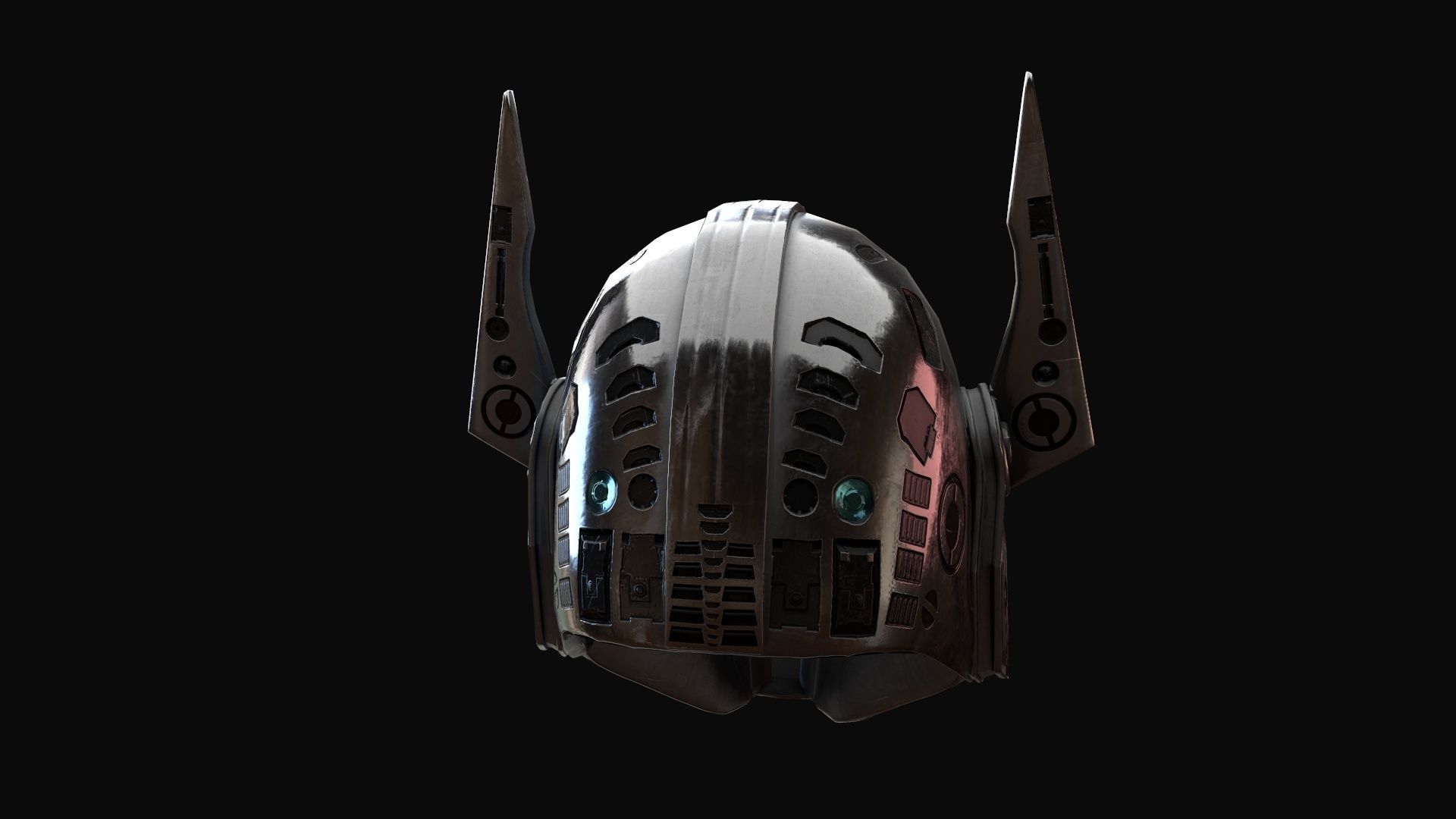 Mandalorian Helmet PBR Low-poly 3D model_9