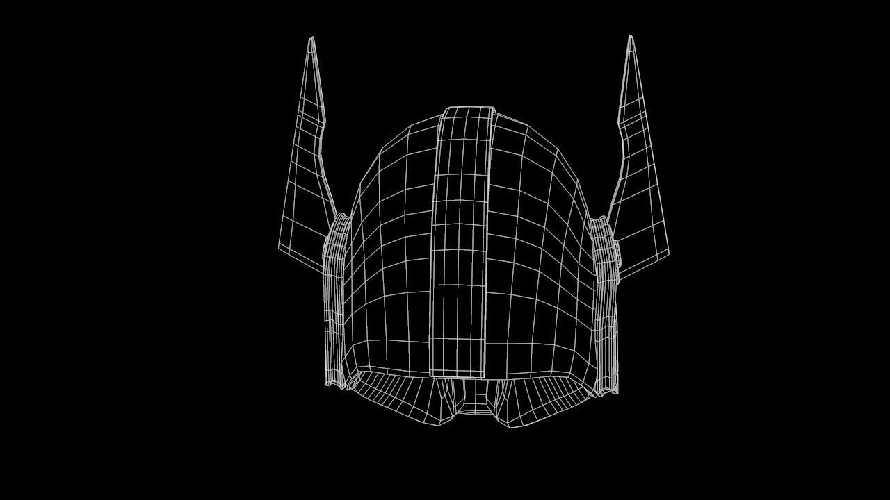 Mandalorian Helmet PBR Low-poly 3D model_13