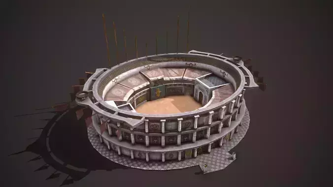 Colosseum 01 Low-poly 3D model