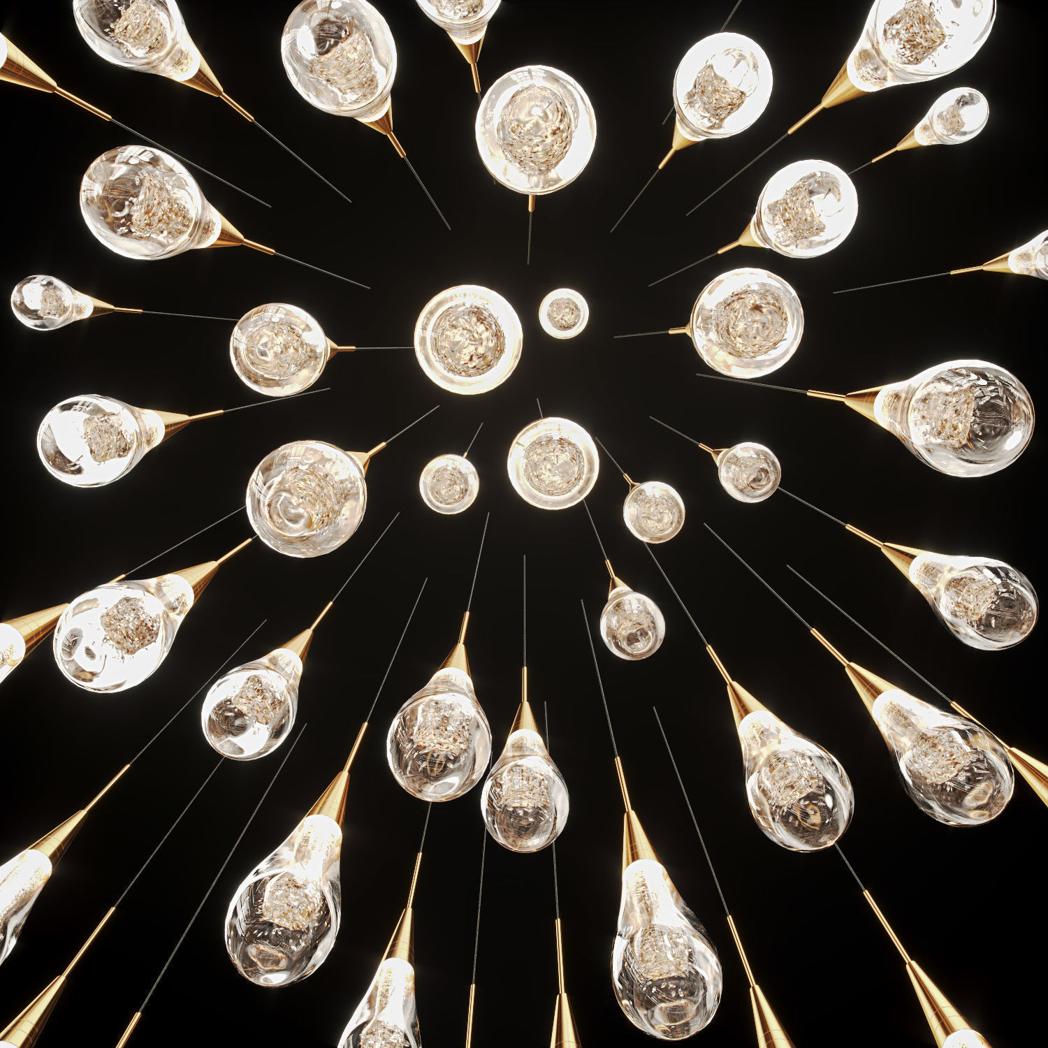 Drop shaped pendant lamp FIAL 3D model_1