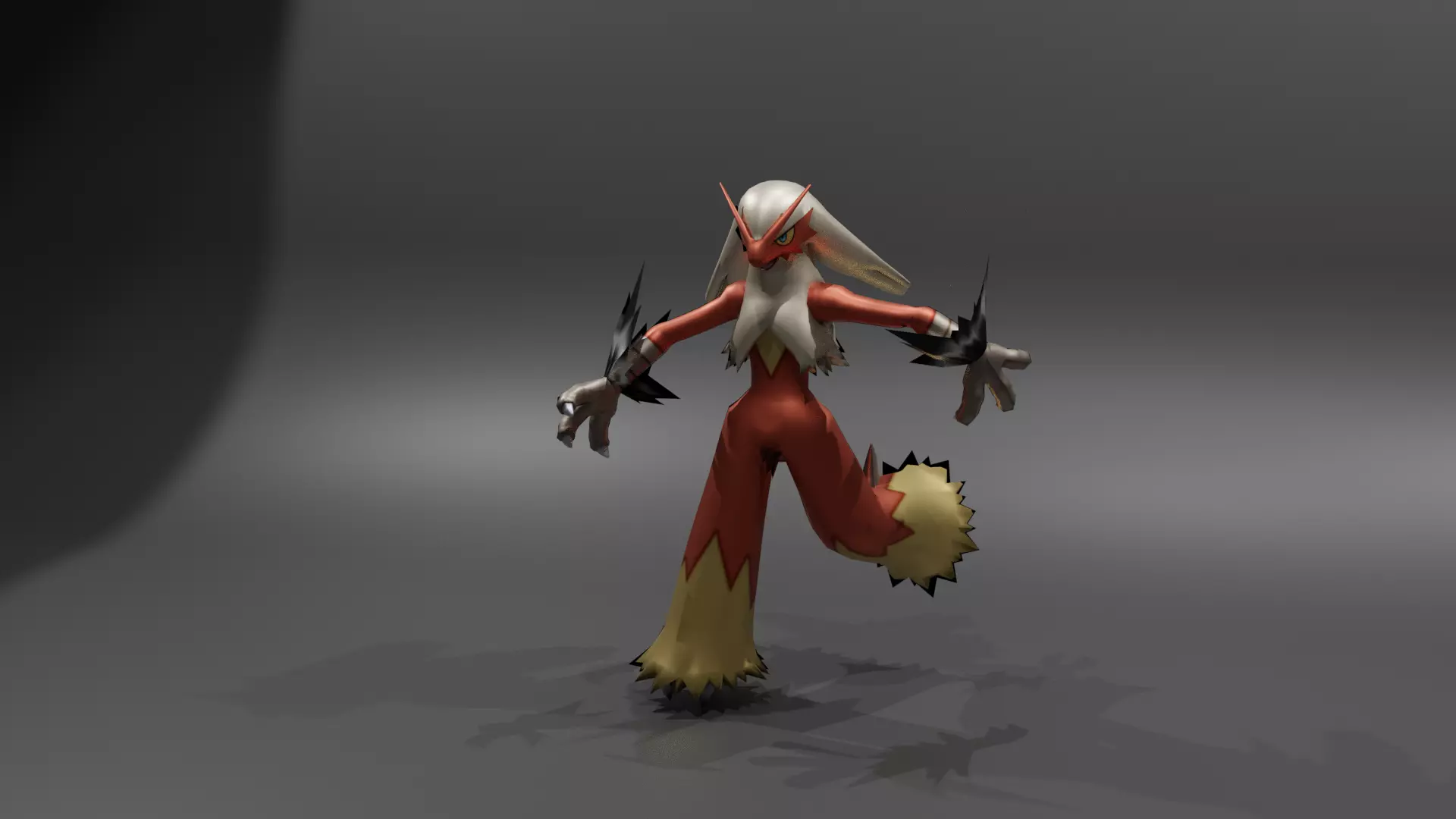 blaziken animated pokemon character 3D model_0