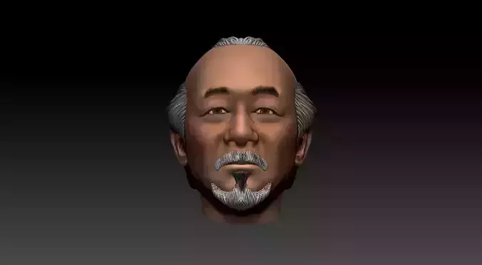 Mr Miyagi head -Pat Morita -Printable 3D print model