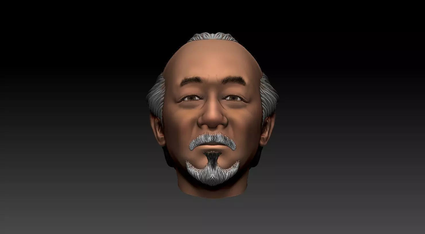 Mr Miyagi head -Pat Morita -Printable 3D print model_0