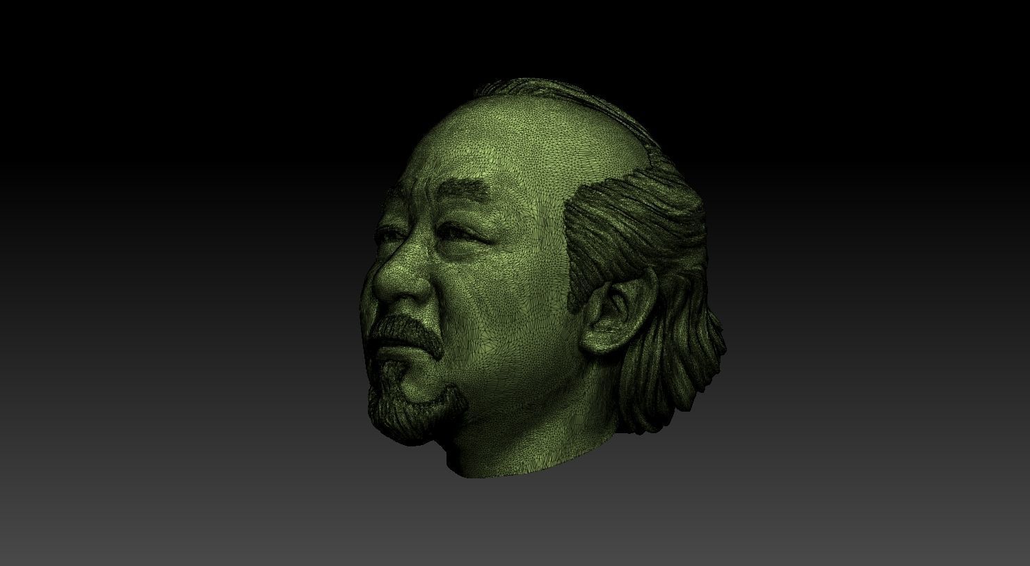 Mr Miyagi head -Pat Morita -Printable 3D print model_4