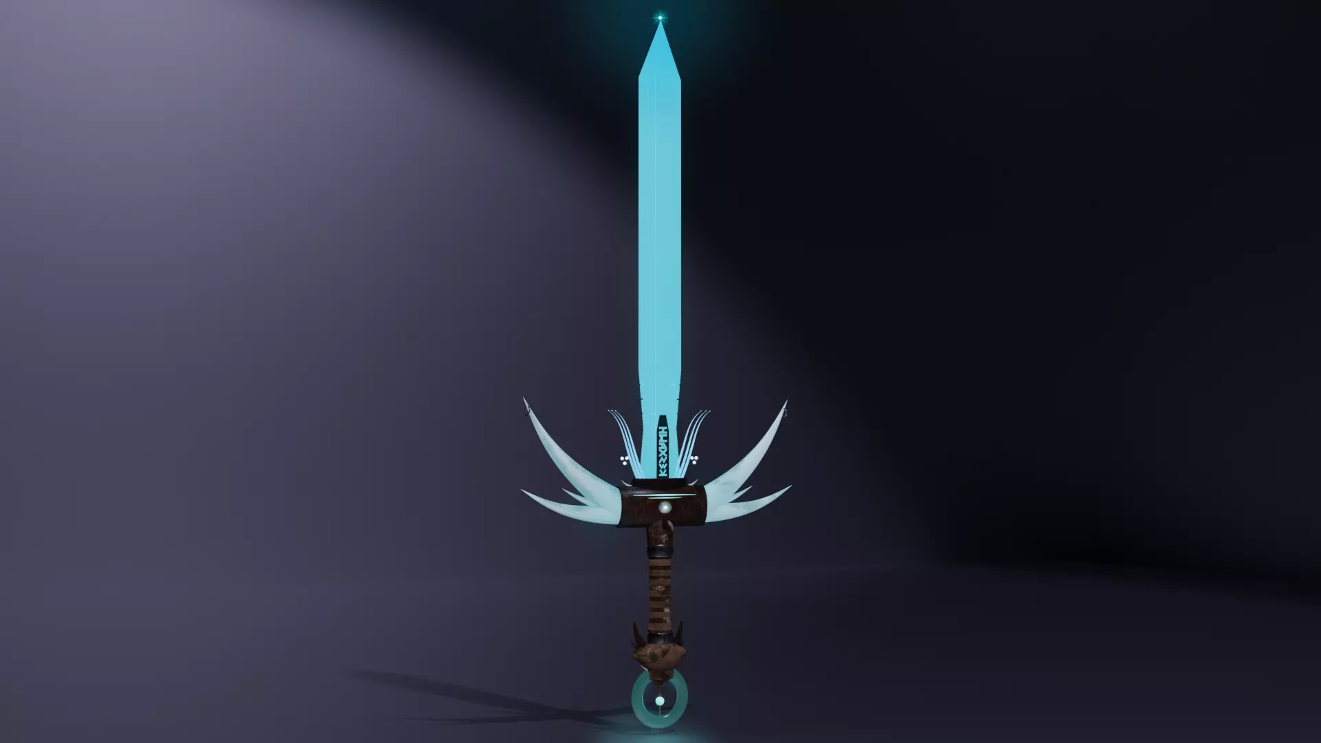 Stylized Nordic Sword 3D model_0