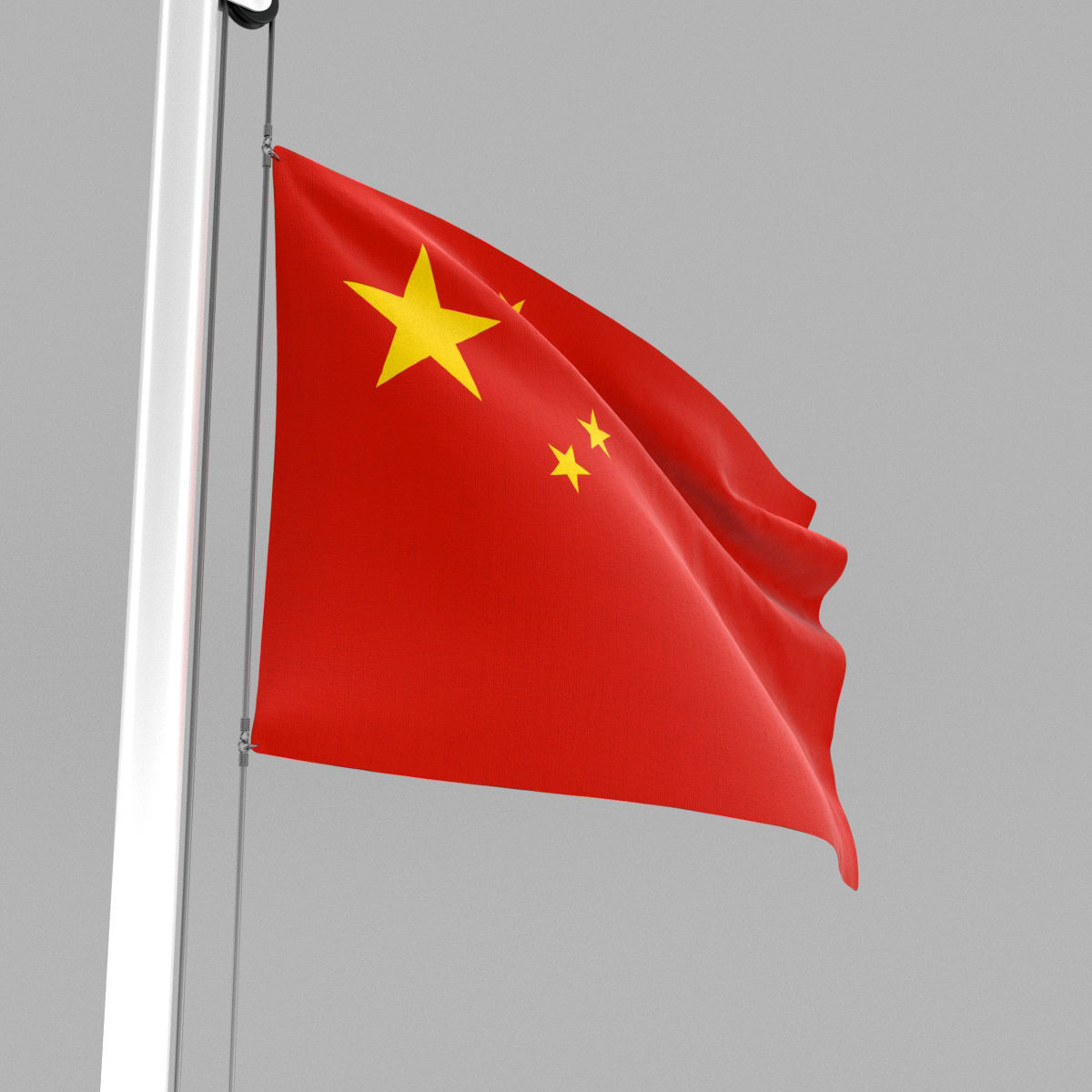 Flag of China 3D model_5
