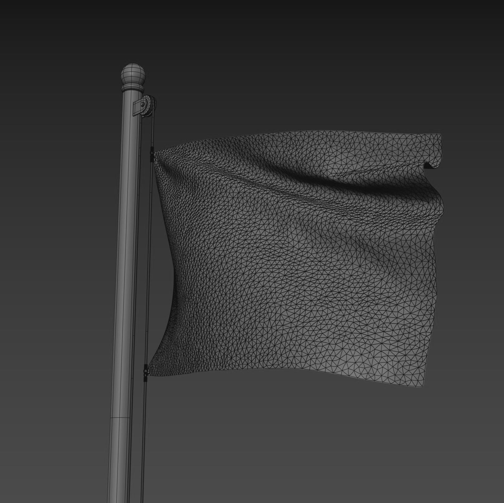 Flag of China 3D model_2