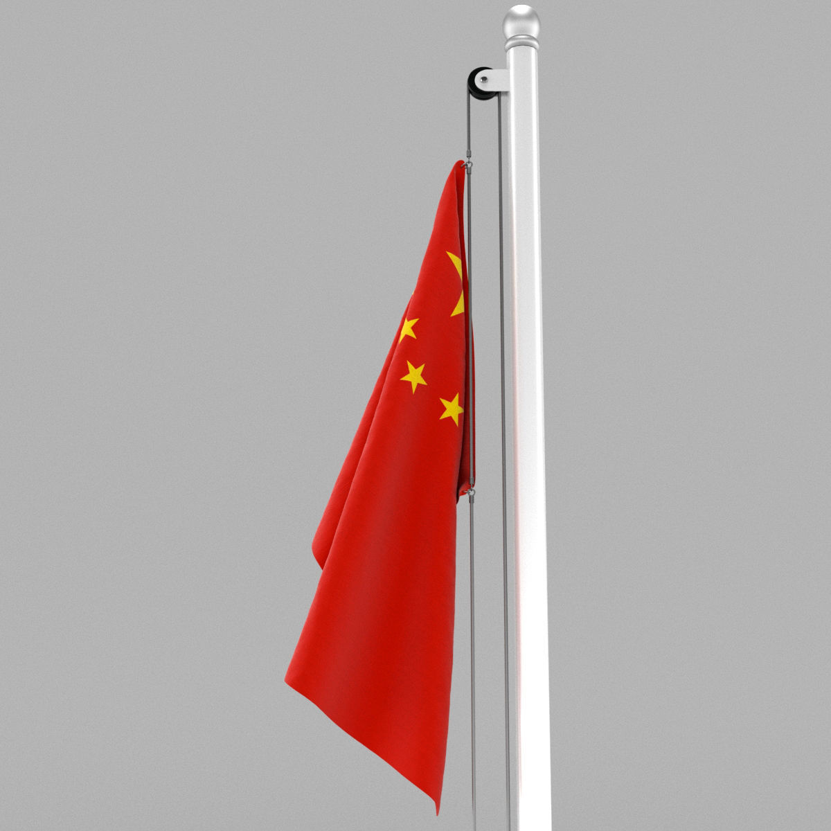 Flag of China 3D model_15
