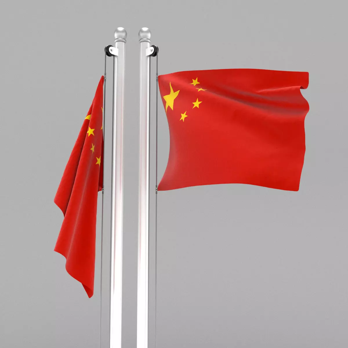 Flag of China 3D model_0