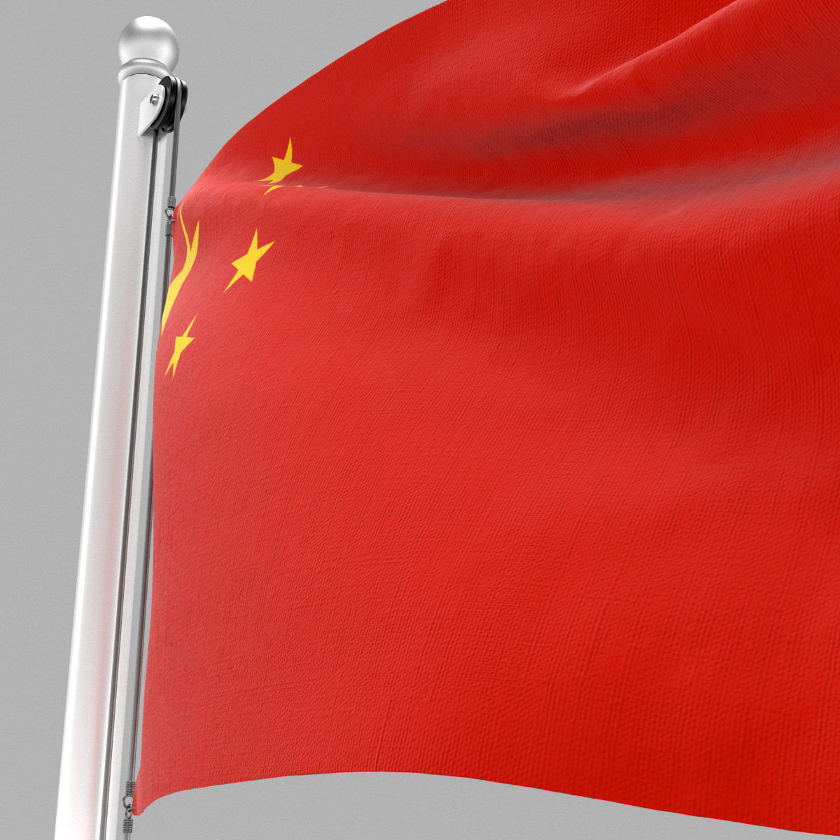 Flag of China 3D model_9