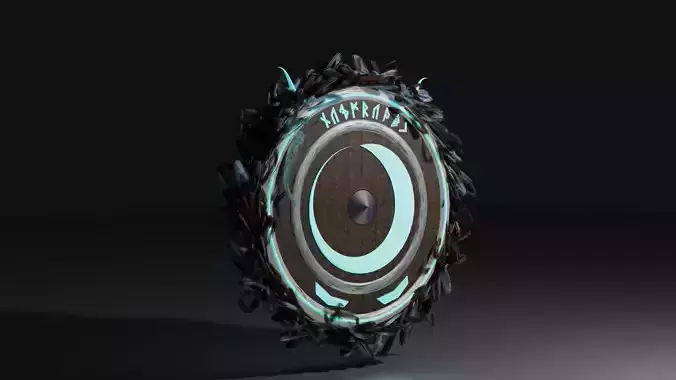 Stylized Nordic Shield 3D model