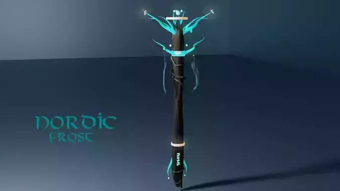 Stylized Nordic Frost Staff