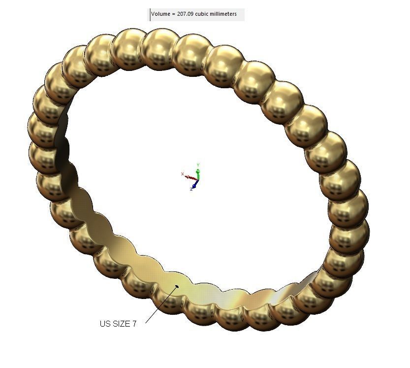 Bubble pattern band 3D print model_10