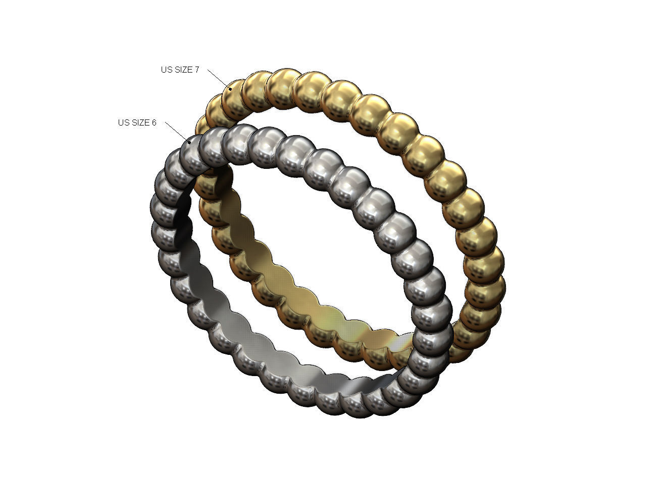 Bubble pattern band 3D print model_1