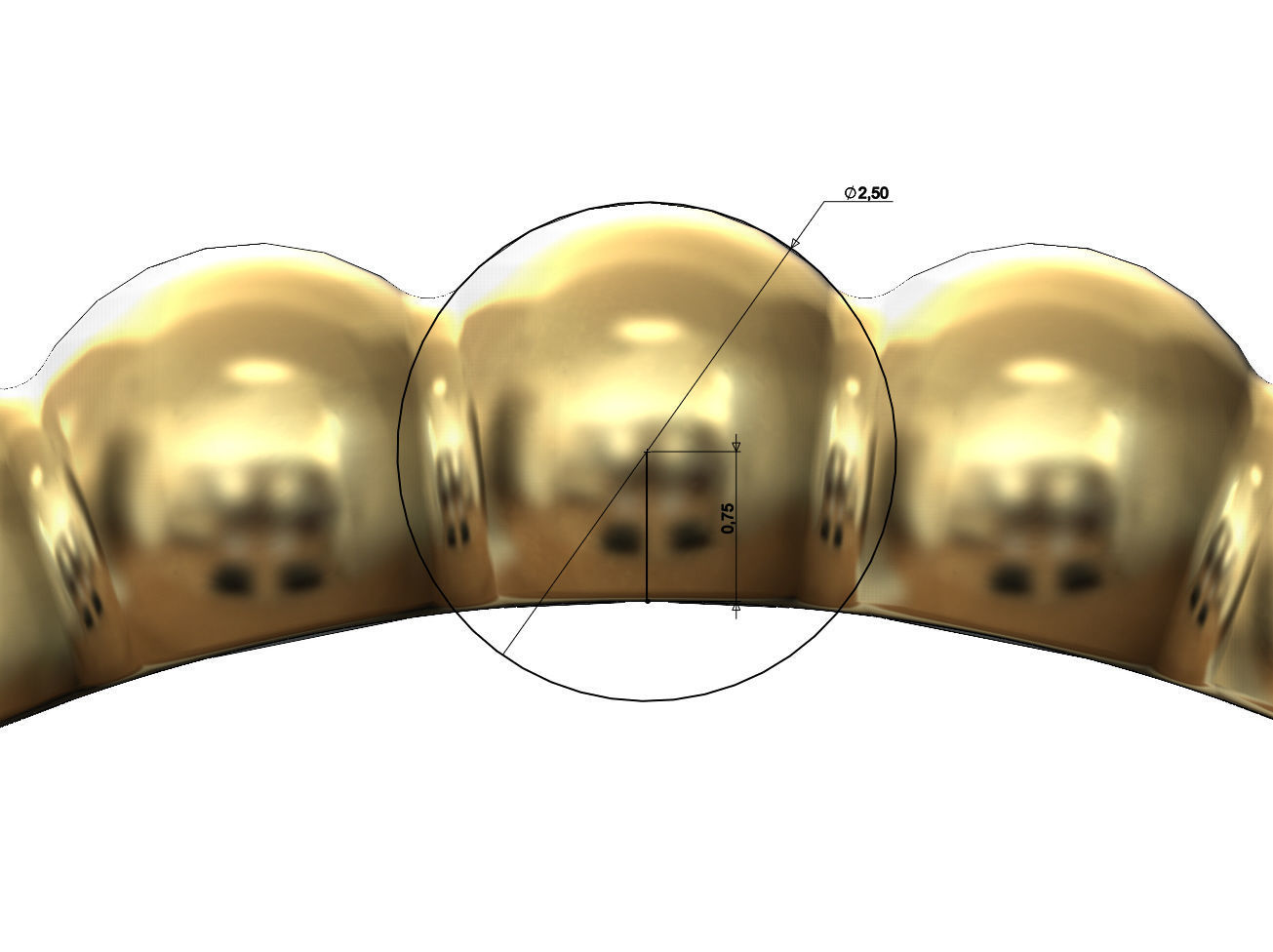 Bubble pattern band 3D print model_3